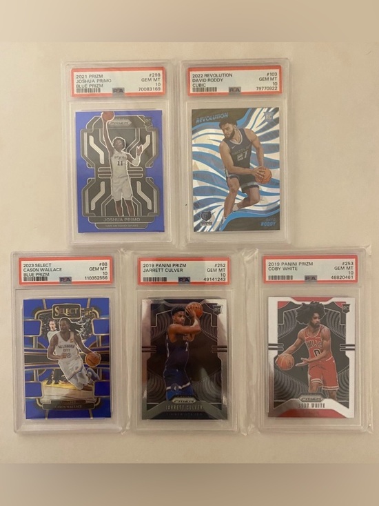 PSA 10 Other - PSA 10 Basketball Lot - David Roddy 13/50 Population Count 1 (5 Cards)